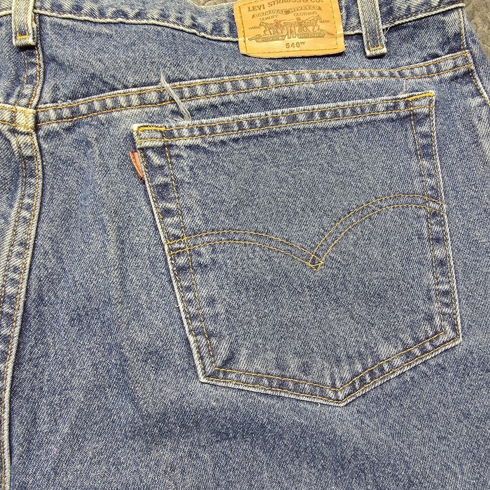 Vintage Levi's 540 Men's Jeans W44 L30‎ Relaxed Fit Blue Denim Brown Tab Mexico